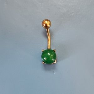 Jade bellybutton ring